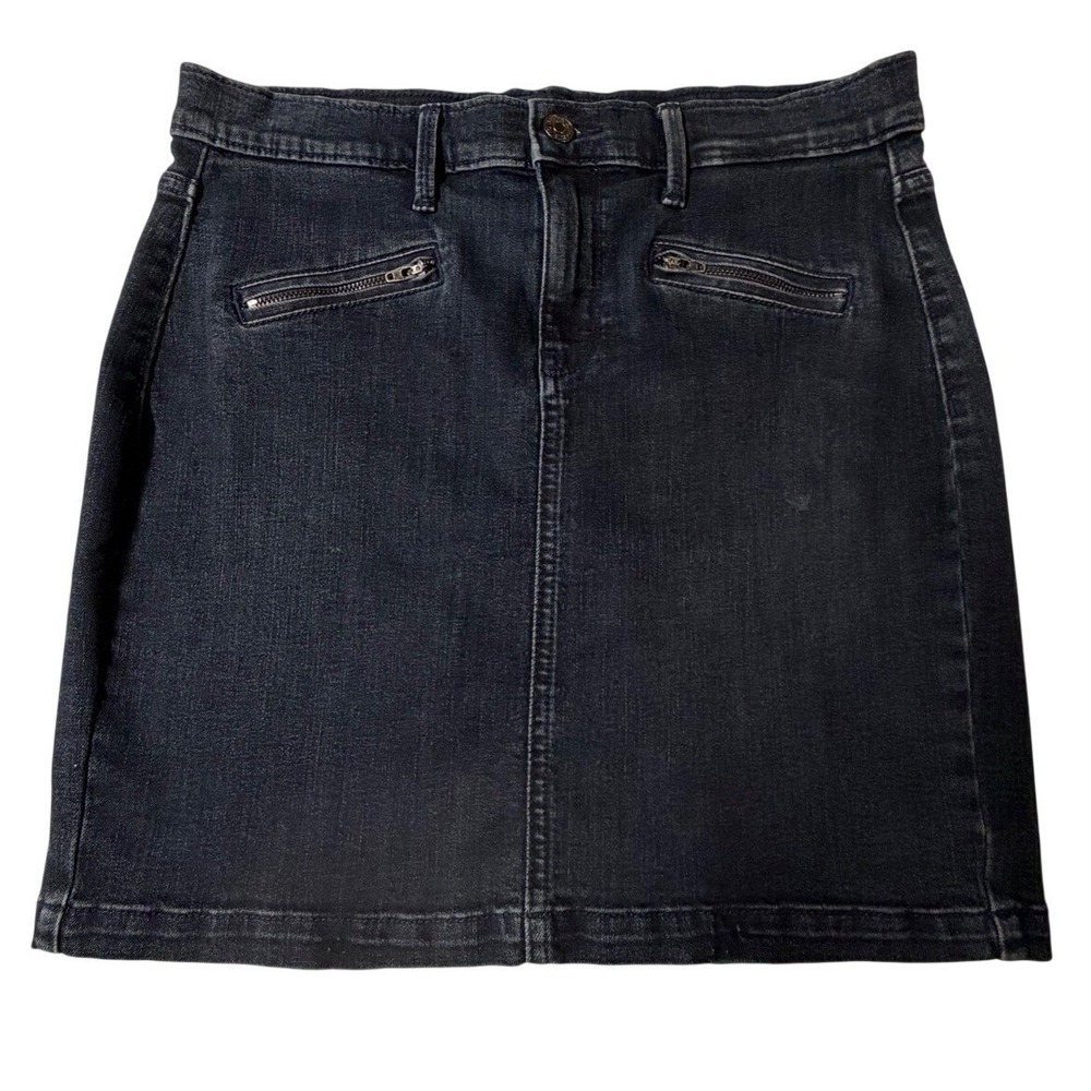 Banana Republic Denim Mini Skirt Dark Wash Jean Skirt Stretch Womens 28/6